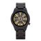 Reloj de Madera para Hombre con Símbolo de Brújula Náutica