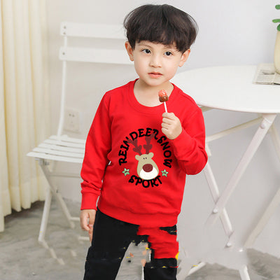 Sudadera Infantil Estilo Coreano Cuello Redondo para Niños