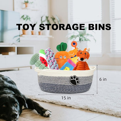 Canasta Tejida de Algodón Beige con Asa - Organizador Versátil para el Hogar - Image 21