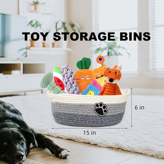 Canasta Tejida de Algodón Beige con Asa - Organizador Versátil para el Hogar - Image 21