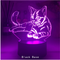 Lámpara de Escritorio 3D Gato con Control Remoto y Luz Nocturna RGB