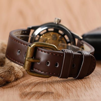 Reloj Mecánico Automático Retro con Diseño Calado para Hombre - Image 10