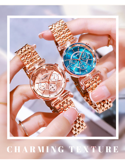 Reloj Casual Impermeable para Mujer con Tres Ojos - Image 7