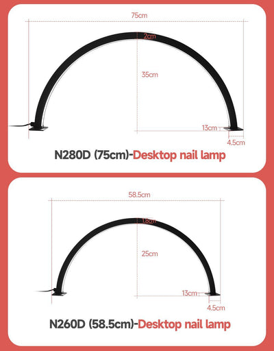 Lámpara LED de Escritorio con Lupa de Media Luna para Salón de Belleza - Protección Visual - Image 10