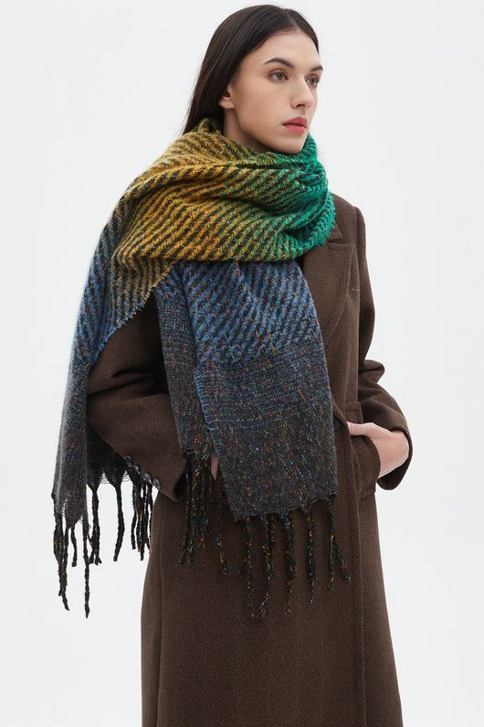 Chal Degradado con Borlas para Mujer - Estilo Europeo y Americano - Image 16