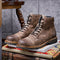 Botas Casuales Grises de Caña Media para Hombre - Diseño Moderno en PU