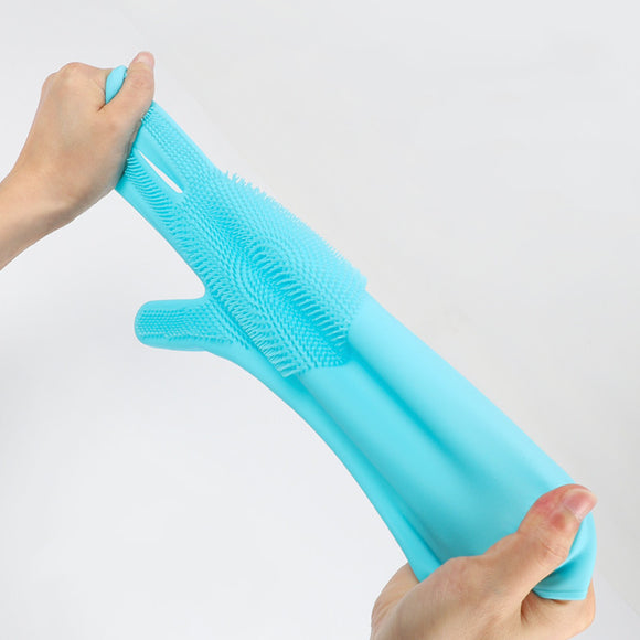 Guantes de Baño para Mascotas con Cepillo Incorporado y Protección Antirasguños