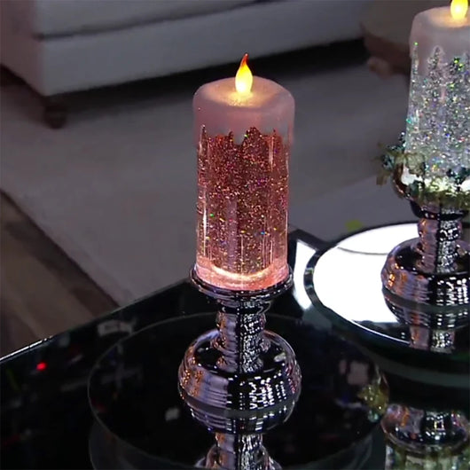 Vela LED Recargable con Cambio de Color y Brillo Glitter - Decoración Resistente al Agua - Image 52