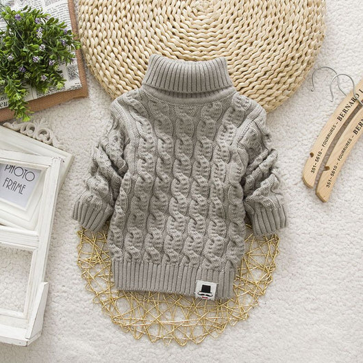 Suéter Tejido Grueso Cuello Redondo para Bebé y Niño - Image 9