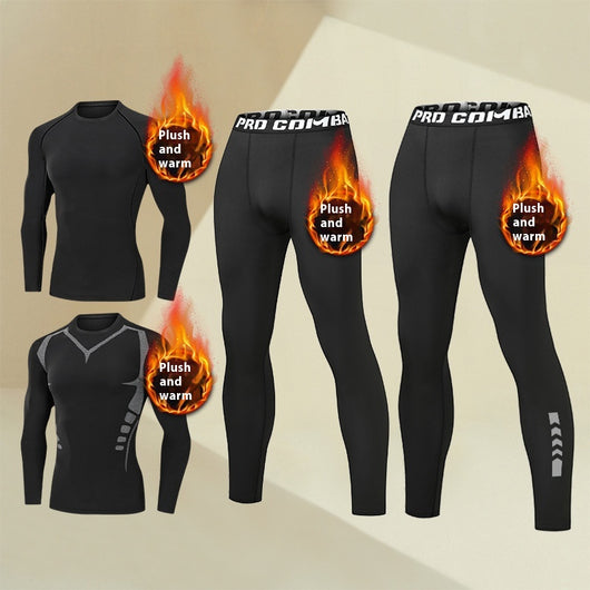 Mallas Térmicas Deportivas Hombre con Forro Polar - Ropa Interior Base Elástica