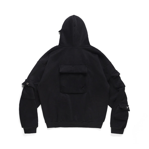 Sudadera Oversized con Múltiples Bolsillos - Hoodie Pesado y Versátil