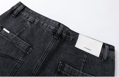 Pantalones Vaqueros Rectos Anchos Rotos con Flecos - Image 13