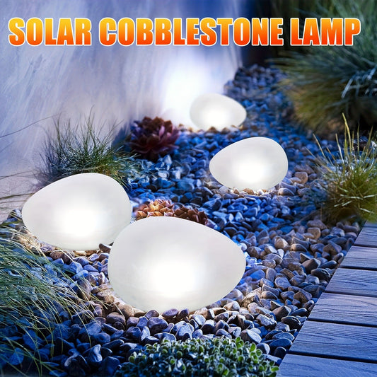 Lámpara Solar Decorativa de Piedra con Luz Luminiscente para Jardín