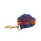 Blue Plaid Dog Bandana Collar with Tie Rope