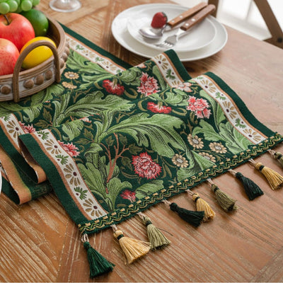 Camino de Mesa Jacquard Botánico Yiman Qiyun - Elegancia para tu Hogar - Image 3