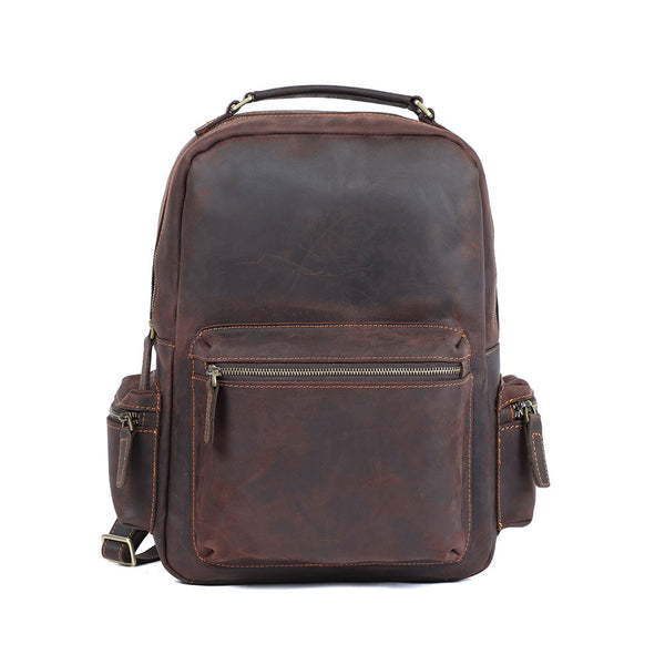 Mochila Escolar Artesanal de Gran Capacidad con Compartimento para Laptop