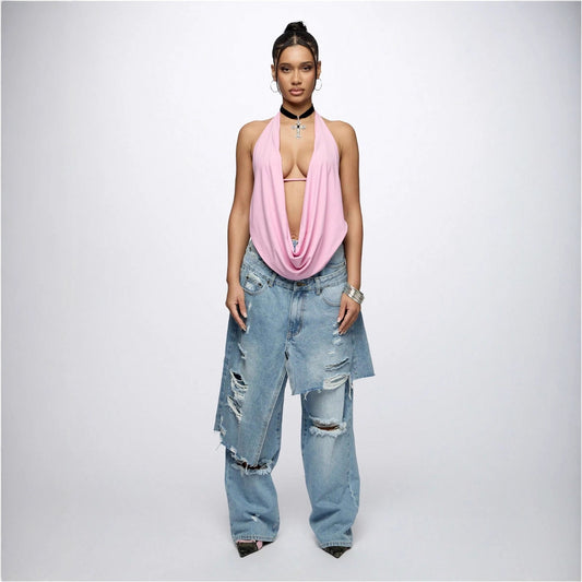 Jeans Rotos Hip Hop Oversized de Moda Urbana