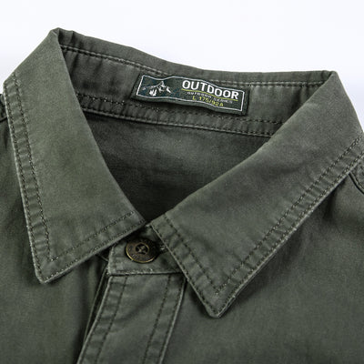 Camisa Táctica Oversized de Manga Larga para Tallas Grandes - Image 14