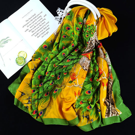 Pañuelo de Seda Estampado Ultraligero para Mujer - Protección Solar y Transpirable - Image 21