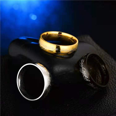 Anillo de Pareja Señor de los Anillos en Acero Titanio - Image 9