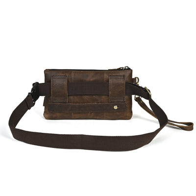 Bolsa de Pecho de Cuero Curtido al Vegetal para Hombre - Estilo Viajero - Image 39
