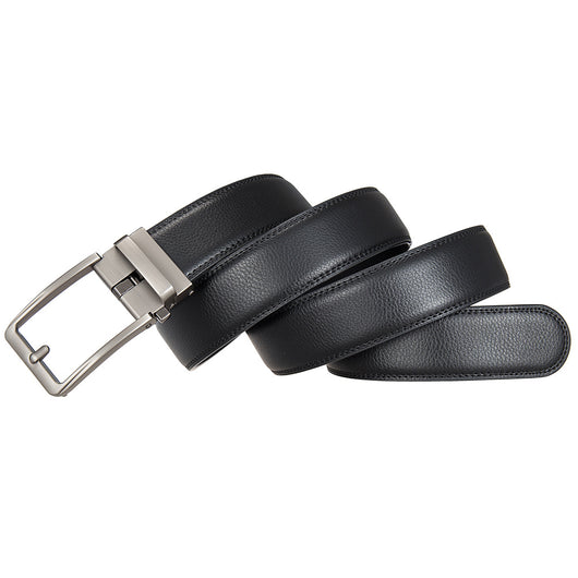 Cinturón Ejecutivo de Cuero Doble Capa con Hebilla Automática Resistente a Perforaciones - Image 36