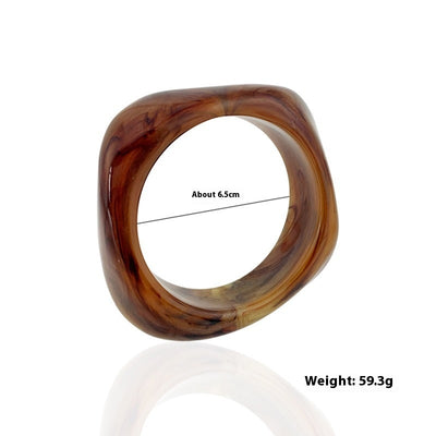 Pulsera de Acrílico Exagerada Estilo Europeo Americano con Diseño Translúcido Irregular - Image 5