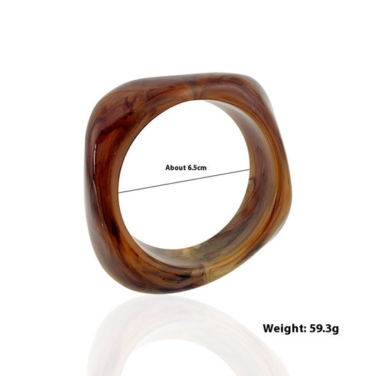 Pulsera de Acrílico Exagerada Estilo Europeo Americano con Diseño Translúcido Irregular - Image 5