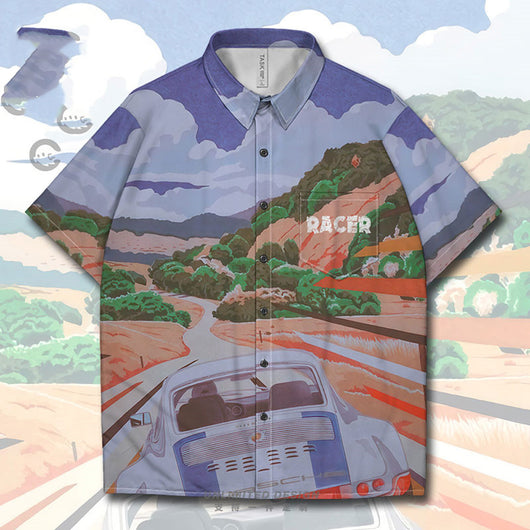Playera Artística Libertad Salvaje - Diseño Coche en Campo de Trigo - Image 2