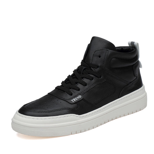 Tenis Altos de Cuero Coreanos para Hombre - Estilo Urbano Deportivo - Image 4