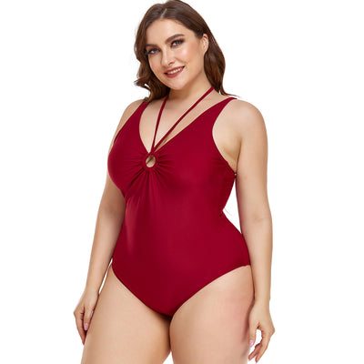 Bikini Triangular de Color Sólido con Cintura Ajustable - Image 2