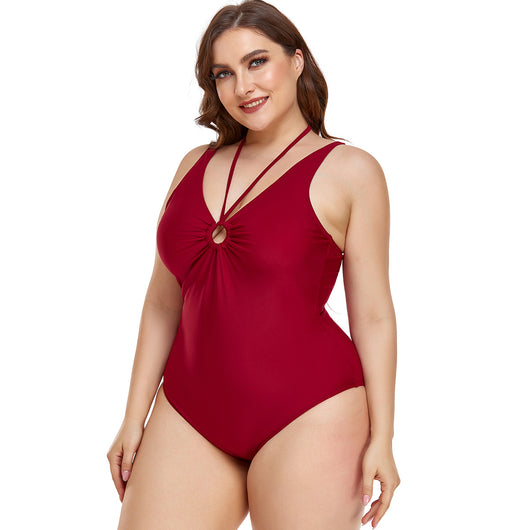 Bikini Triangular de Color Sólido con Cintura Ajustable - Image 2