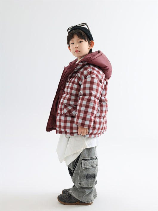 Abrigo Infantil Reversible Acolchado Cuadros Invierno - Image 15