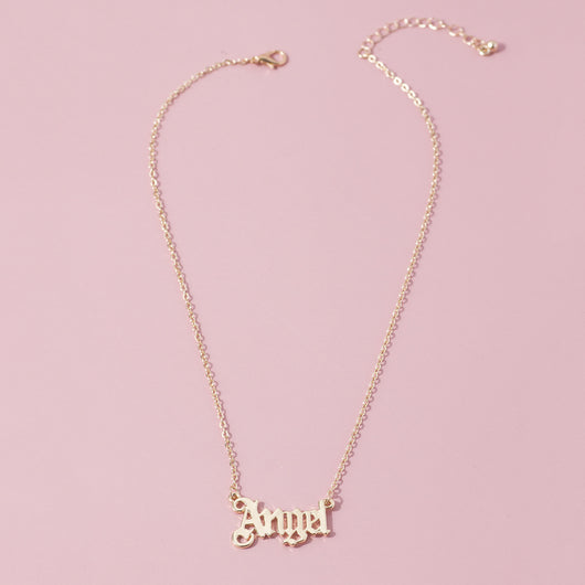 Collar de Letra Inglesa Cadena Clavícula - Image 7