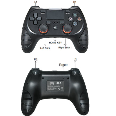 Luxury gold game controller with black analog sticks, red triggers, and a textured grip, featuring a touchpad and various buttons. - Image 10