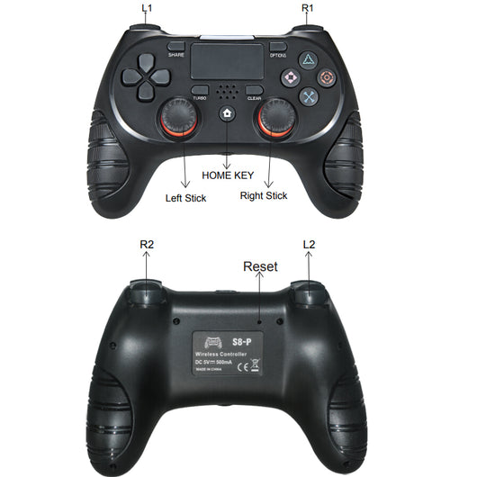 Luxury gold game controller with black analog sticks, red triggers, and a textured grip, featuring a touchpad and various buttons. - Image 10