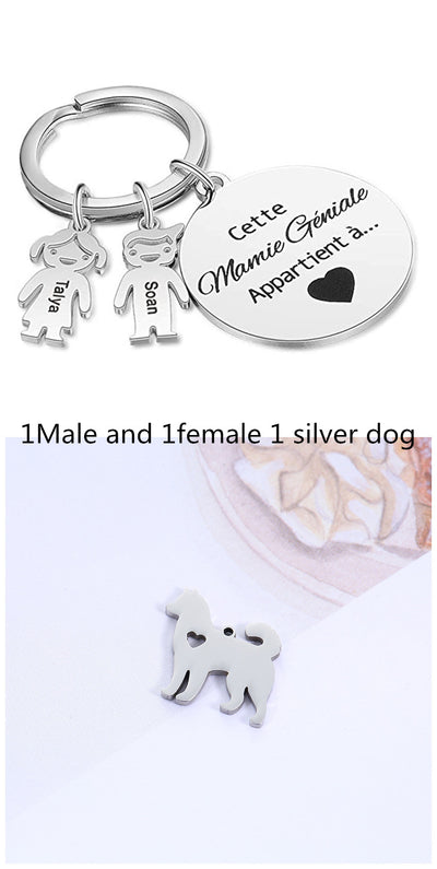 Llavero Personalizado Corazón Hueco Acero Inoxidable Diseño Cachorro - Image 27