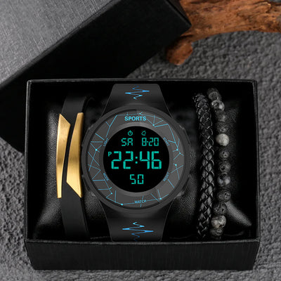 Reloj Pulsera Cuarzo con Cinturón Creativo y Set de Brazaletes - Image 4