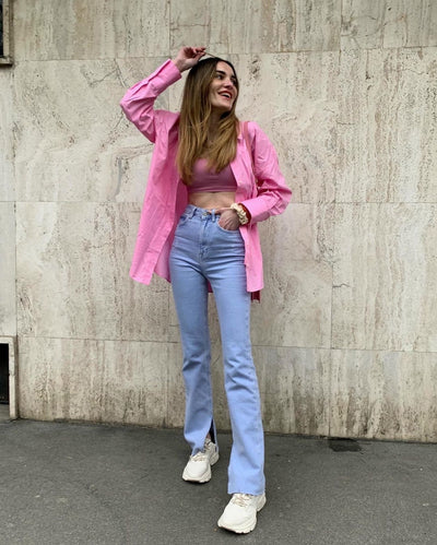 Camisa Oversize Minimalista Suelta para Verano - Image 10
