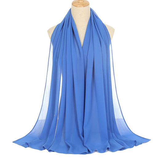 Pañuelo Rectangular de Chiffón Perla para Mujer - Colores Sólidos - Image 10