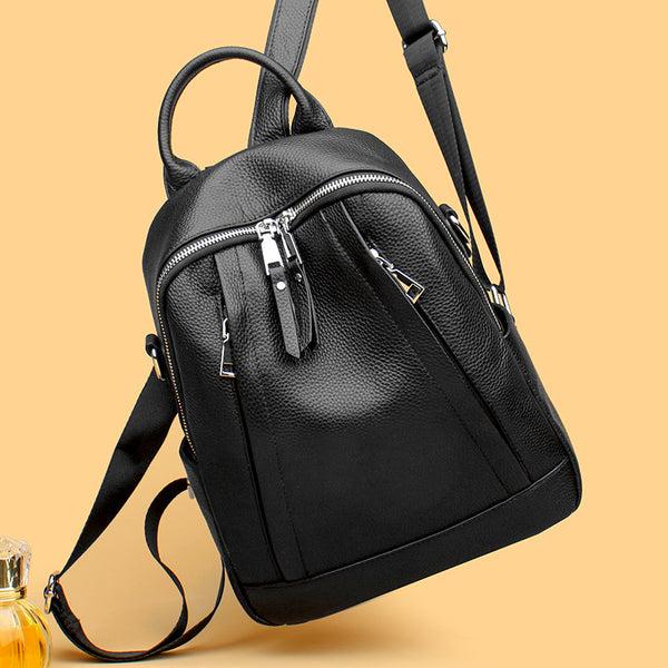 Mochila de Cuero Genuino - Bolsa de Viaje y Trabajo Profesional