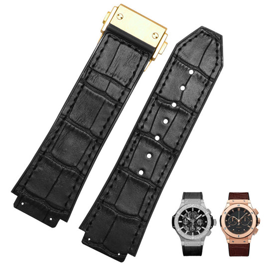 Correa de Reloj Cuero Genuino con Silicona para Hombre - Image 7