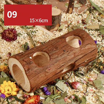 Plataforma de Madera Natural con Columpio y Cerca para Hámster - Image 21