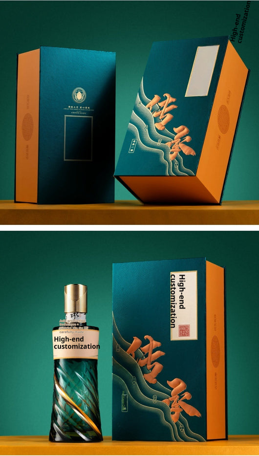 Caja de Licor con Diseño Floral Dorado y Seda Estampada - Image 7