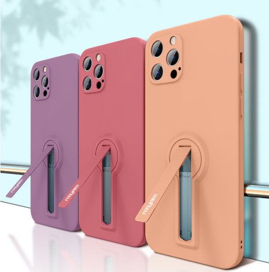Funda Protectora de Silicona Líquida para iPhone con Soporte y Cordón - Image 5