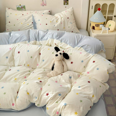 Juego de Cama 4 Piezas 100% Algodón Puro Lavado - Image 2