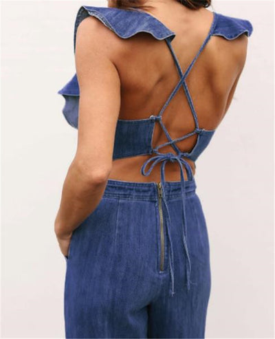 Body Enterizo Denim con Halter - Image 5