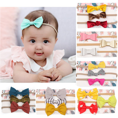 Diadema Elástica sin Costuras con Moño Grande para Bebé - Image 32