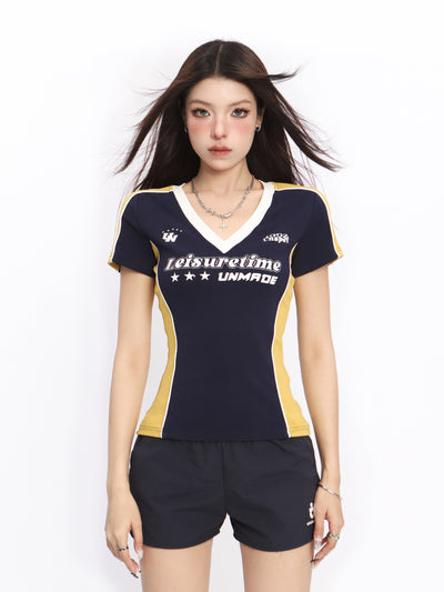 Camiseta Raglan Azul American Y2g Manga Corta - Image 6
