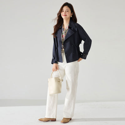Gabardina Corta de Algodón Premium - Resistente a Arrugas - Image 9